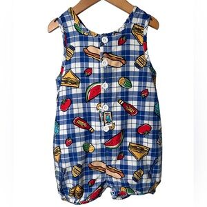 Baby GAP Shortalls Picnic Checkered AOP Summer 18-24 Months